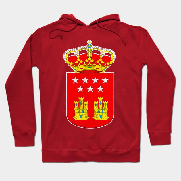 Comunidad de Madrid // Vintage Look Faded Flag Design Hoodie by DankFutura